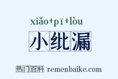 小纰漏是什么意思的图片